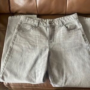 No Boundaries wide leg gray jeans